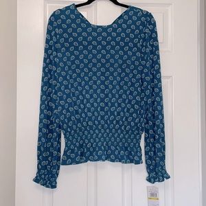 Michael Kors Paisley Tie Blouse